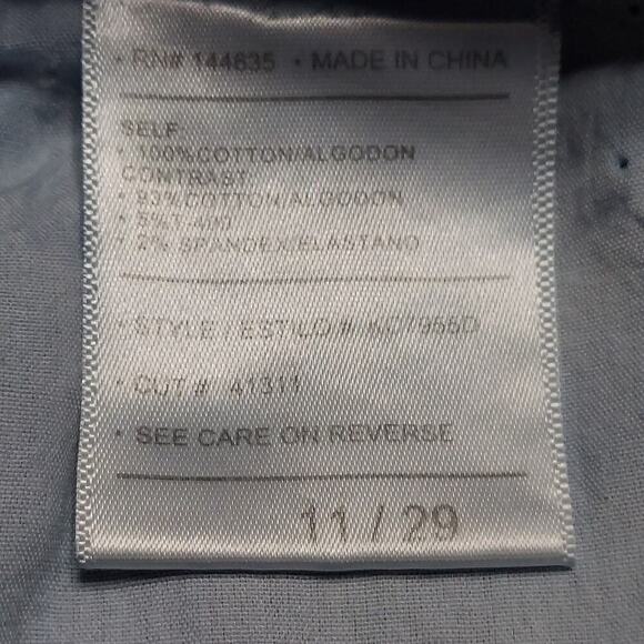 KanCan Junior's Medium Wash Button Fly Distressed Raw Hem Blue Denim Jean Shorts - Picture 6 of 6